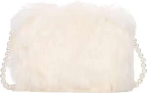 Ynport Faux Fur Bag for Women Fuzzy Evening Clutch Fluffy Feather Shoulder Purse Small Cute Furry Phone Crossbody Handbags