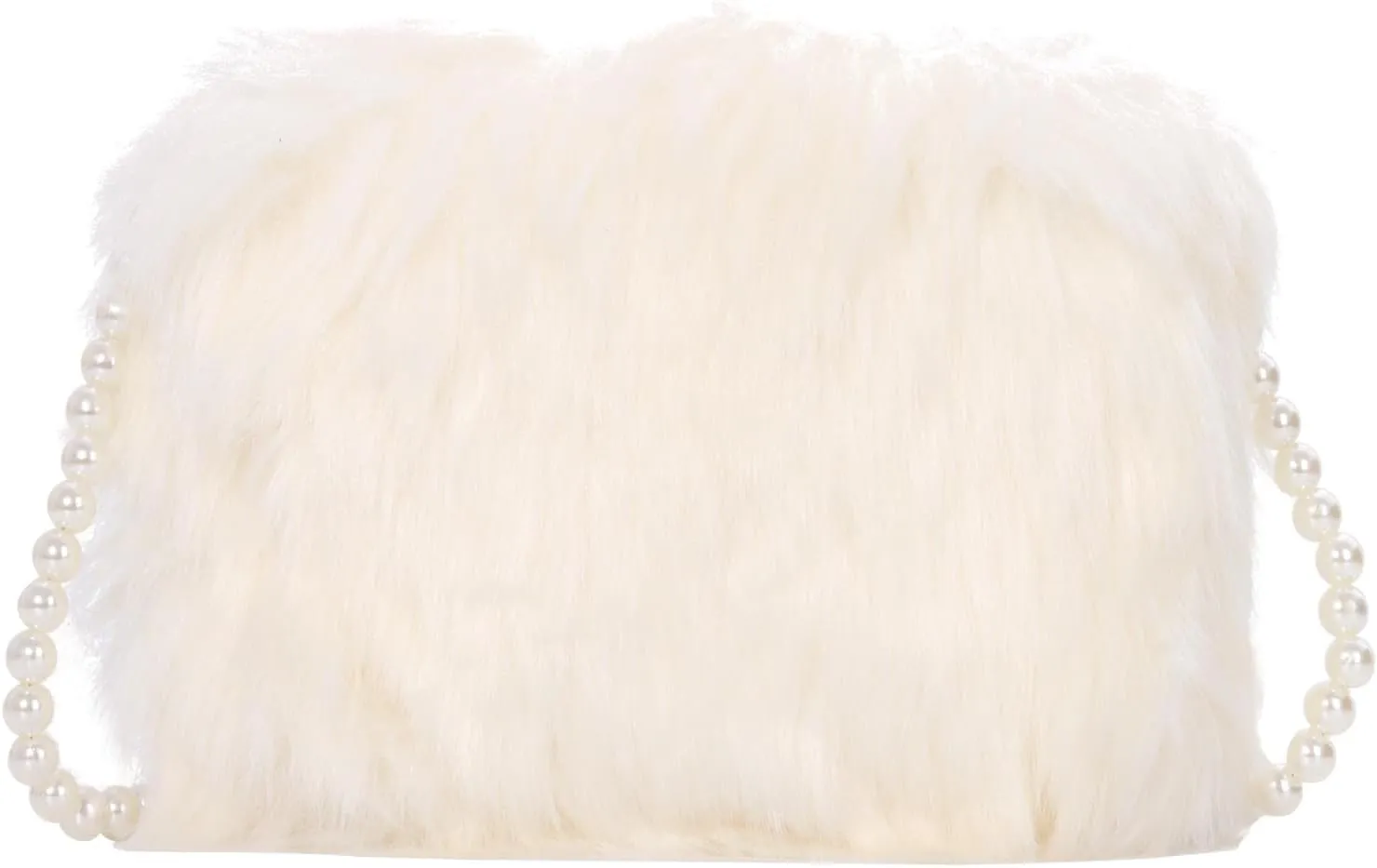 Ynport Faux Fur Bag for Women Fuzzy Evening Clutch Fluffy Feather Shoulder Purse Small Cute Furry Phone Crossbody Handbags