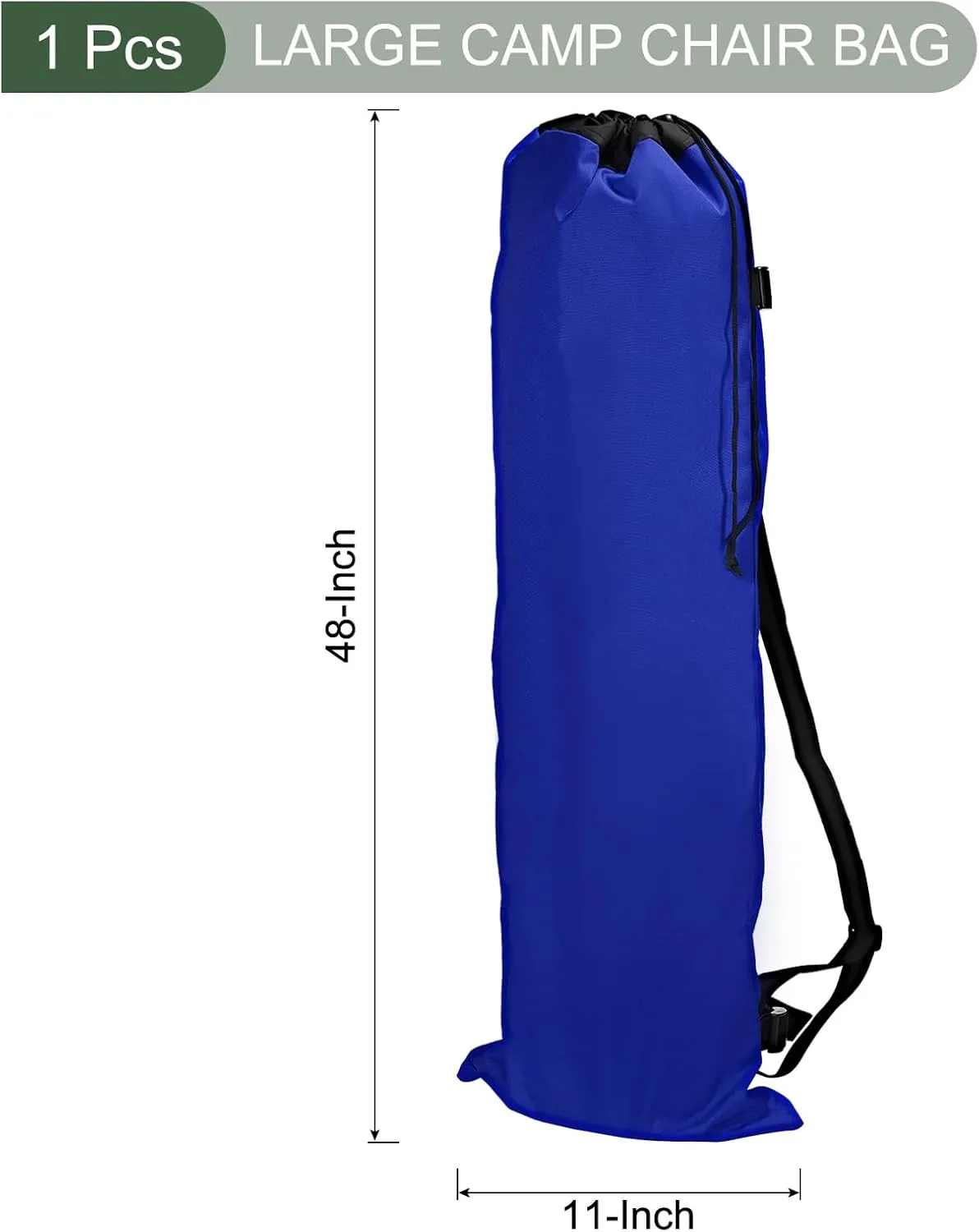YOKIVE 900D Camp Chair Replacement Bags, Oxford Camping Carry Bag with Side Pocket | Store Portable Fold-Up Camping Chair Great for Camping Blue (47")