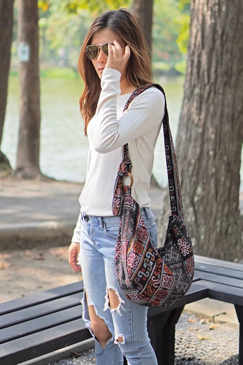 YOUR COZY Women's Crossbody Handbags Hippie bag Hobo Bags for Women Shoulder Sling Bag Hippie Tote Bag Hippie Purse