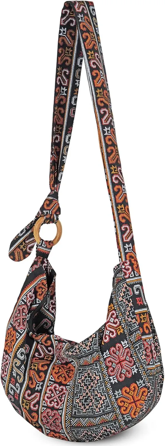 YOUR COZY Women's Crossbody Handbags Hippie bag Hobo Bags for Women Shoulder Sling Bag Hippie Tote Bag Hippie Purse