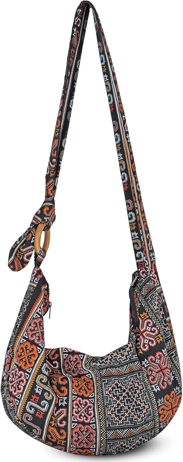 YOUR COZY Women's Crossbody Handbags Hippie bag Hobo Bags for Women Shoulder Sling Bag Hippie Tote Bag Hippie Purse