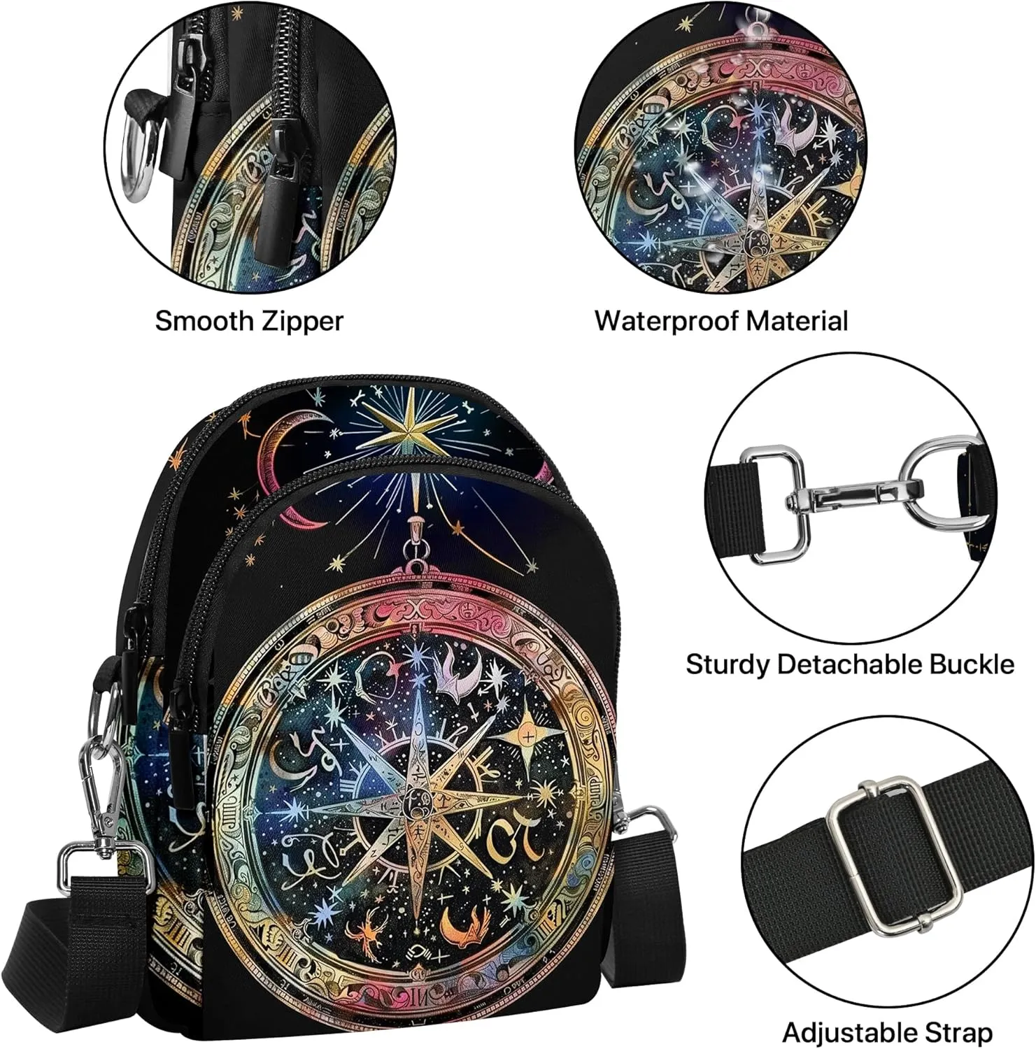 Yrebyou Small Crossbody Bags for Women Casual Cell Phone Purse Waterproof Over Shoulder Handbag with Card Slots