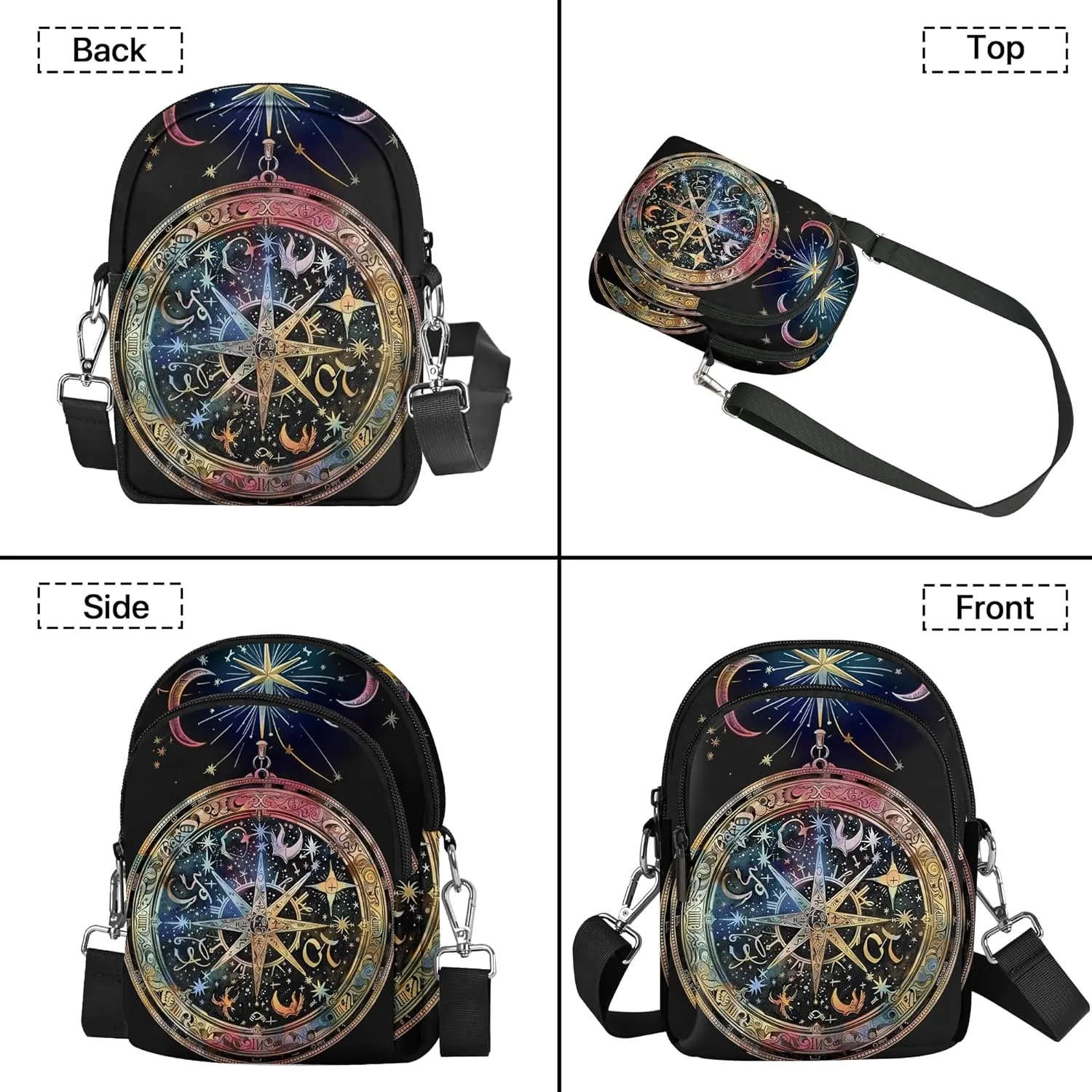 Yrebyou Small Crossbody Bags for Women Casual Cell Phone Purse Waterproof Over Shoulder Handbag with Card Slots