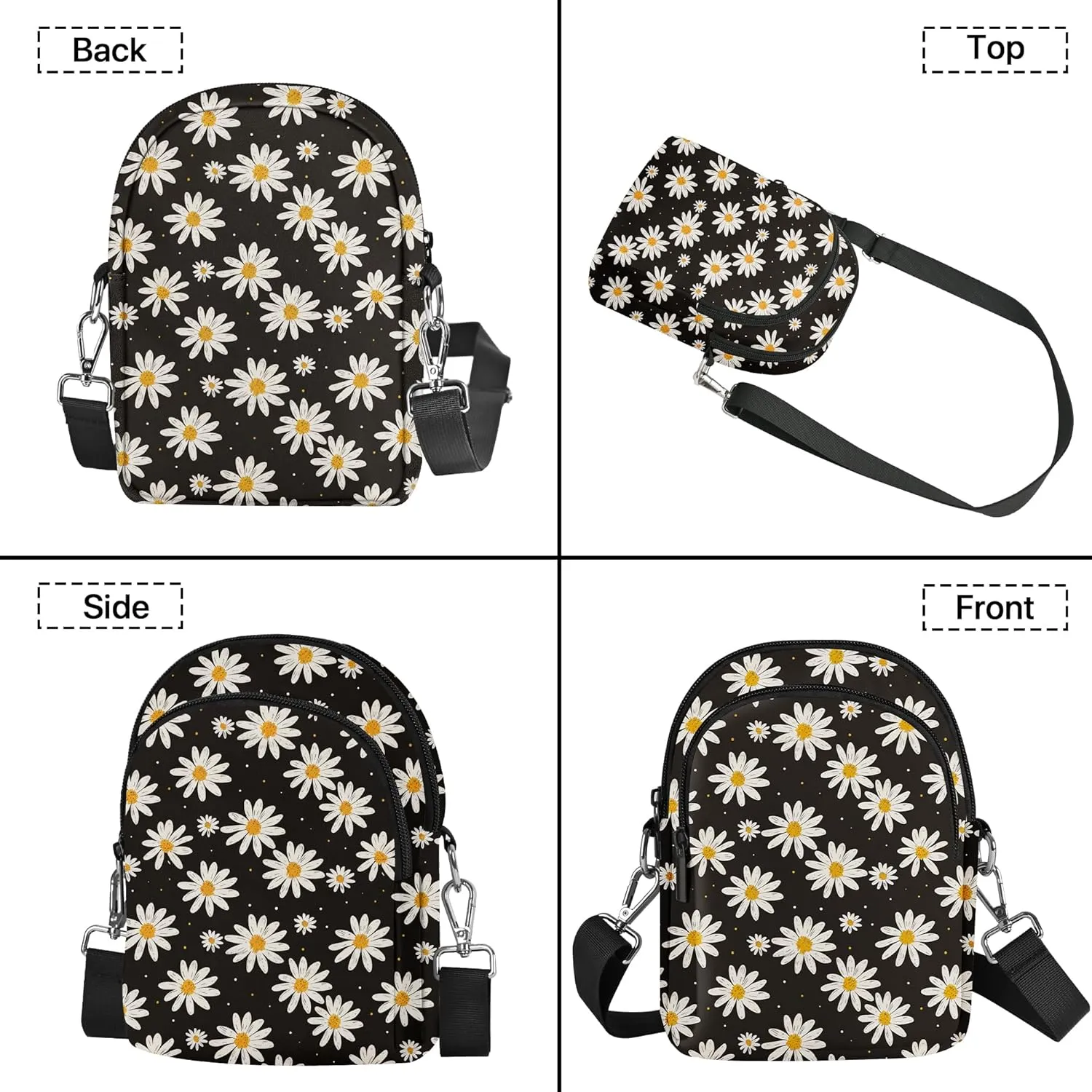 Yrebyou Small Crossbody Bags for Women Casual Cell Phone Purse Waterproof Over Shoulder Handbag with Card Slots
