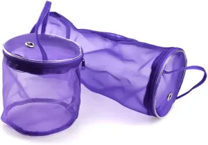 Zerodeko Travel Bag Travel Storage Bag Para Guardar Tote Organizer Empty Yarn Container Tote Bag with Zipper Purple Handbag Bracket Storage Box Portable Gauze Bag