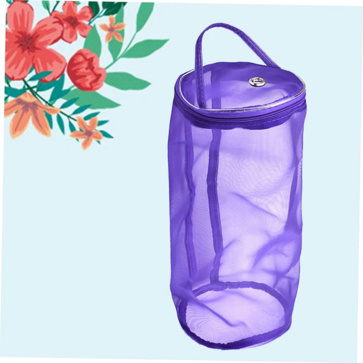 Zerodeko Travel Bag Travel Storage Bag Para Guardar Tote Organizer Empty Yarn Container Tote Bag with Zipper Purple Handbag Bracket Storage Box Portable Gauze Bag