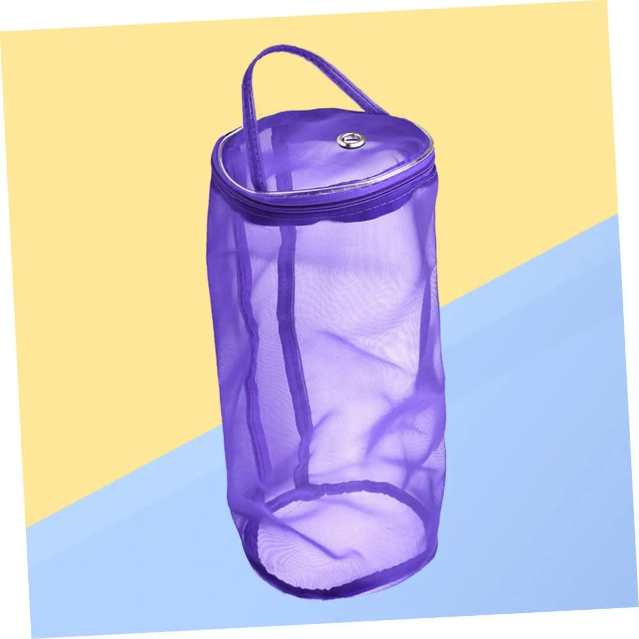 Zerodeko Travel Bag Travel Storage Bag Para Guardar Tote Organizer Empty Yarn Container Tote Bag with Zipper Purple Handbag Bracket Storage Box Portable Gauze Bag
