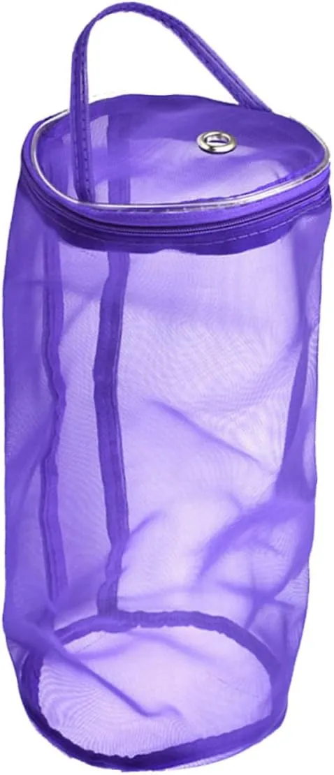 Zerodeko Travel Bag Travel Storage Bag Para Guardar Tote Organizer Empty Yarn Container Tote Bag with Zipper Purple Handbag Bracket Storage Box Portable Gauze Bag