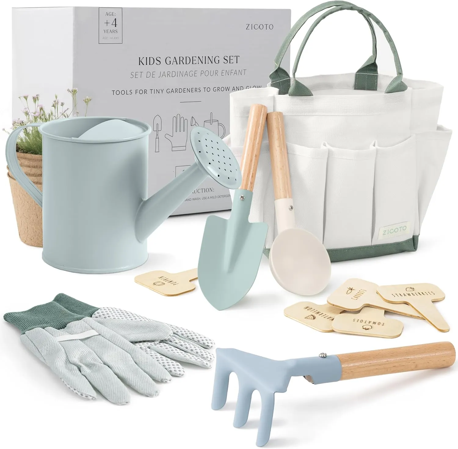 ZICOTO The Ultimate Kids Gardening Set – The Perfect Toddler Gardening Set with Durable and Safe Tools for Endless Outdoor Fun - Great for Gifting to Spark Joy & Creativity in Your Little Gardener