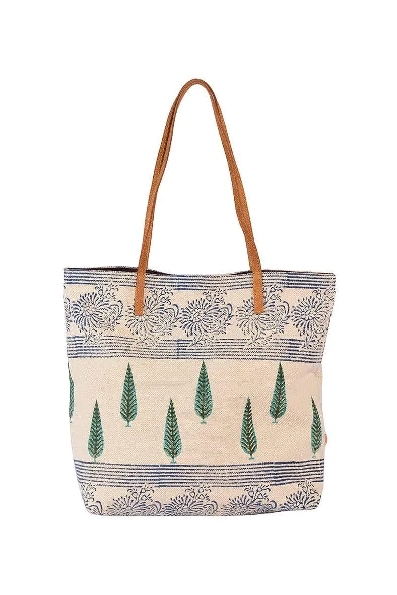 ZINK - BLOCK PRINTED TOTE   BAG