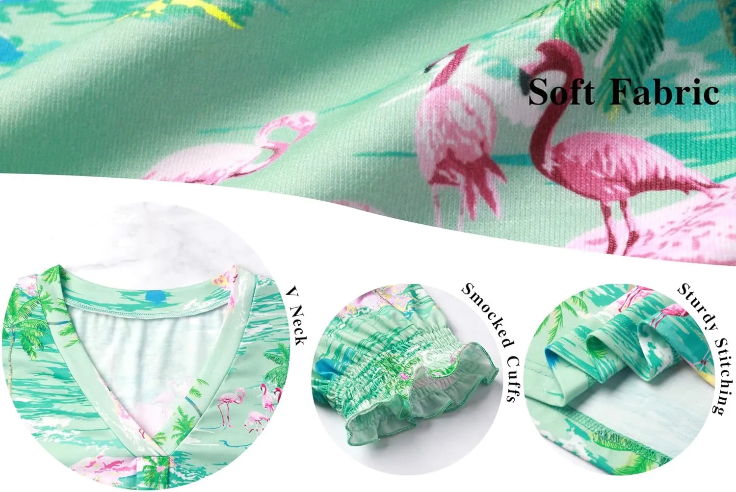 ZXZY Women Ruffle Short Sleeve Pleated V Neck Floral Print Hawaiian Shirts Blouse Tops